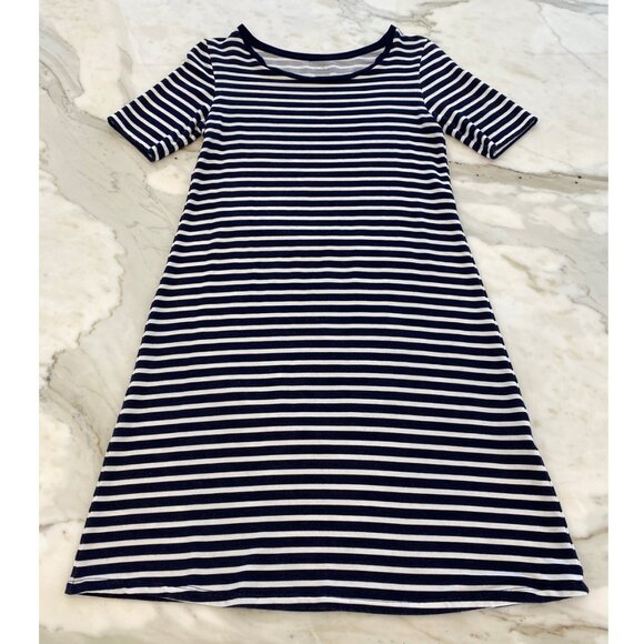 MAJESTIC PARIS FOR NEIMAN MARCUS MARINE MILK STRIPED DRESS SIZE 1 / XS - Picture 5 of 16